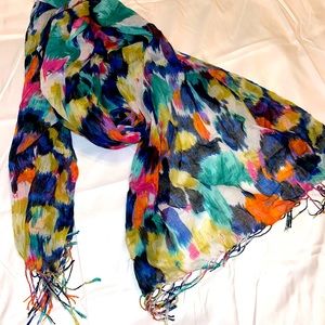 Paint splatter colorful scarf